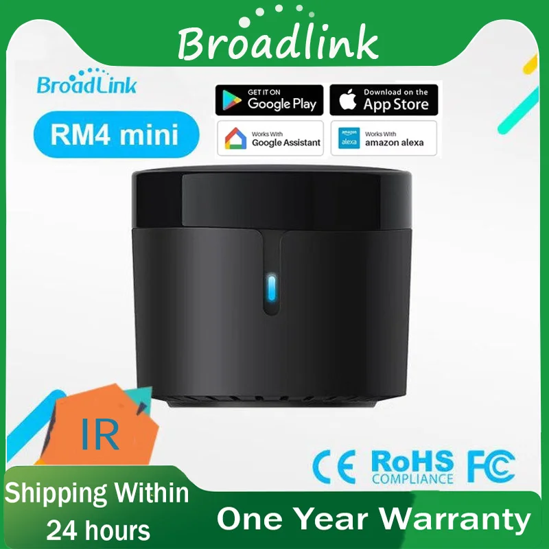 

Broadlink RM4 mini IR Универсальный пульт дистанционного управления Smart Инфракрасный домашний пульт дистанционного управления Aleax Голосовое управление, совместимое с Google Home для телевизора