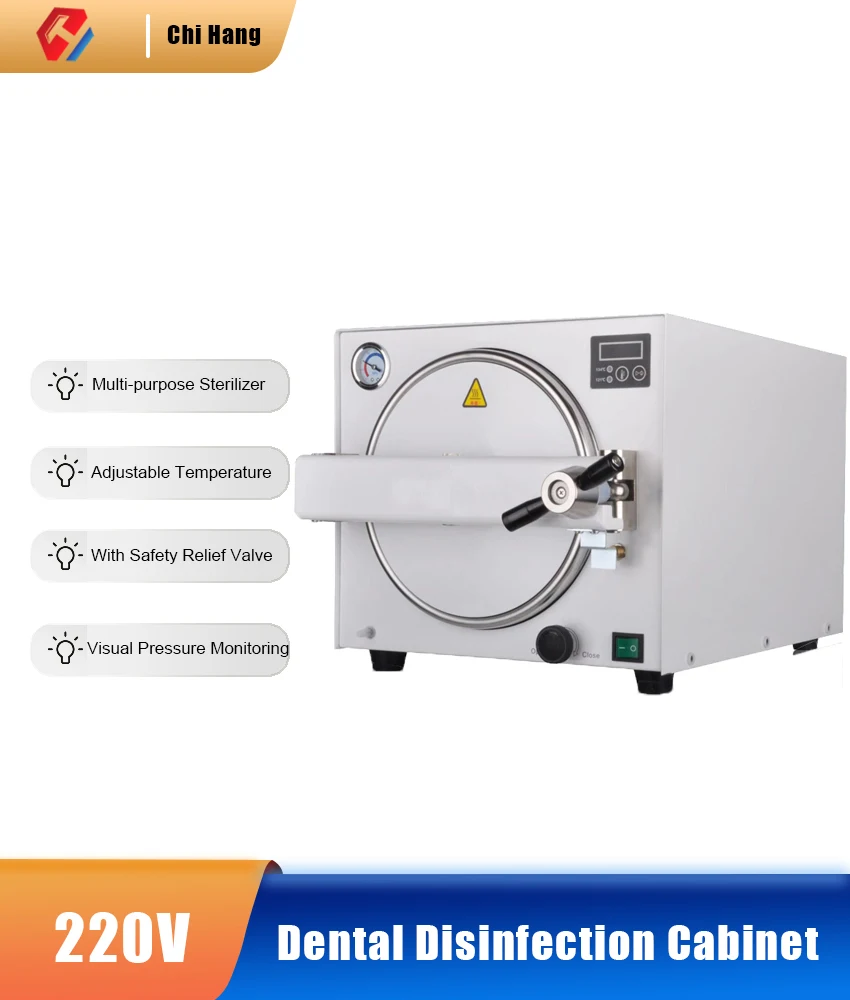

18L Dental Autoclave Vertical Sterilizer Portable Sterilizing Tool Manicure Tool Dry Heat Sterilizer In RU Warehouse