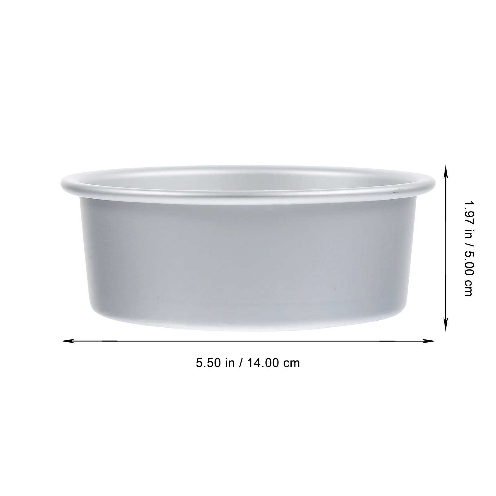 

2pcs Aluminum Alloy Round Pans Nonstick Removable Bottom High Temp Resistant Metal Baking Mold For Diy Family Cake Pudding
