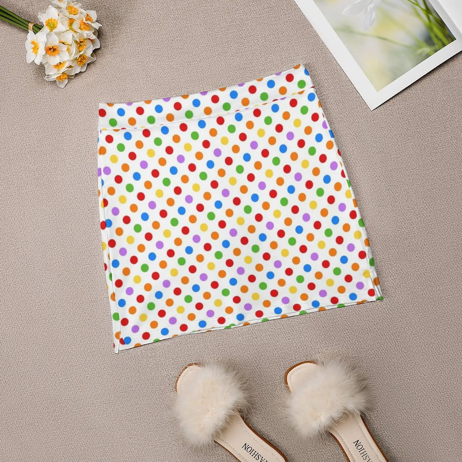 Polka Dot Regenboog Licht Proof Broekrok Korte Rokjes Rok Sets Kleding Vrouwen Zomer 2023 Minirok