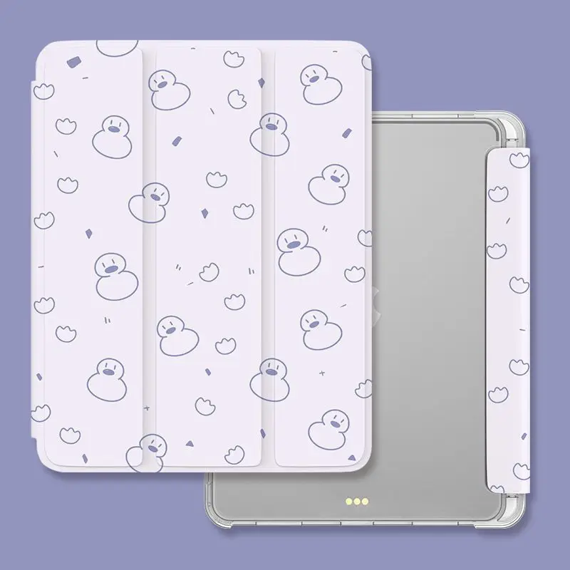 Чехол с слотом для карандашей для iPad Mini6 8,3 Pro 11, 2-й, 3-й, 4-й, IPad Air, 5-го поколения, 10,2, 7-й, 8-й, 9-й, с мультяшным милым медведем