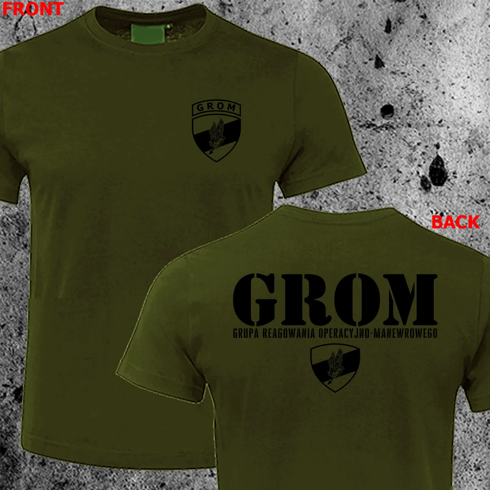 

Футболка JW GROM Польша Special Force Unit Army Counter Terrorist, повседневная рубашка из 100% хлопка с короткими рукавами