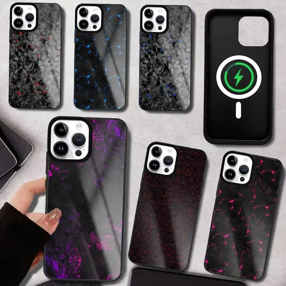 

Carbon Fiber Phone Case For iPhone17,16,15,14,13,12,11 Plus,Pro Max Magnetic For Magsafe Wireless Charging