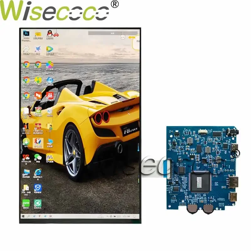 Wisecoco 10.1 Inch LCD Display Wired Projection Screen Phone PC Compatible Synchronous Driver Board MIPI Type-C