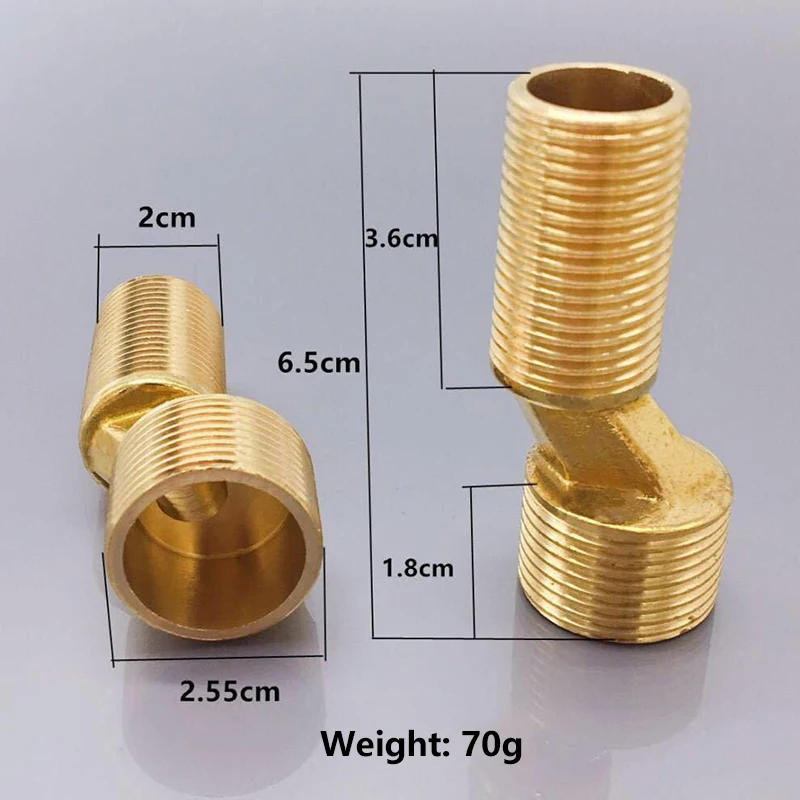 Copper Extended Bend Foot Offset Bend Foot Concealed Shower Reducer Eccentric Screw Fitting Bathtub Faucet Fitting