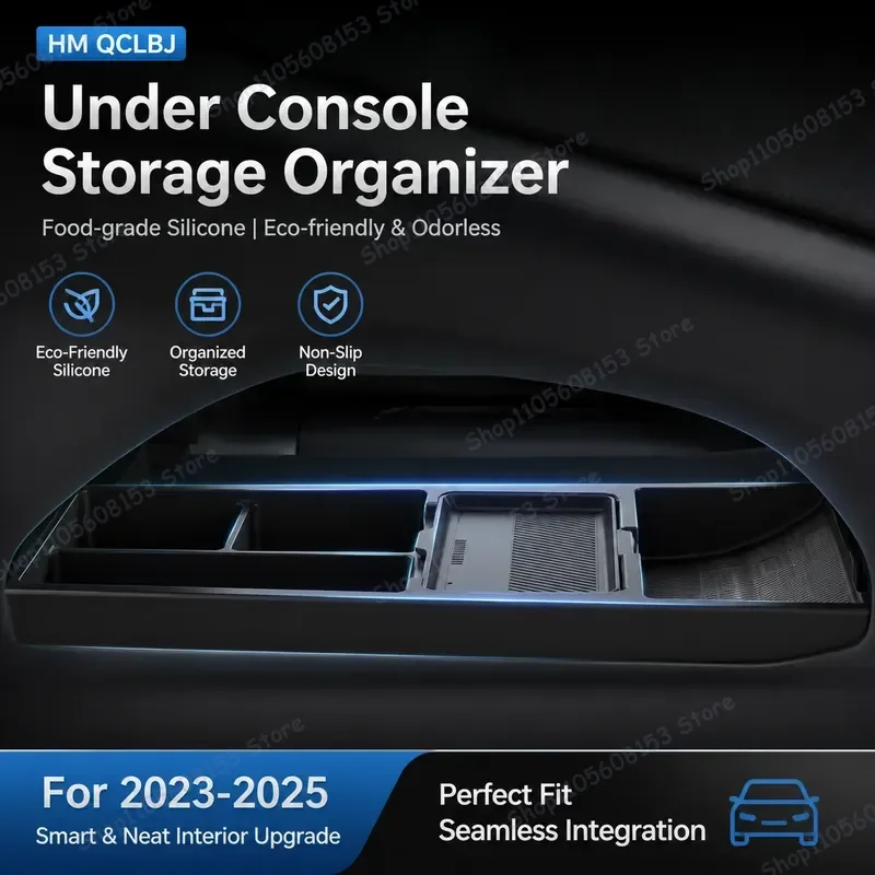 

For Chery Tiggo 7 Plus 2023 2024 2025 Central Control Lower Storage Box Car Interior Organizer Auto Accessories Storage