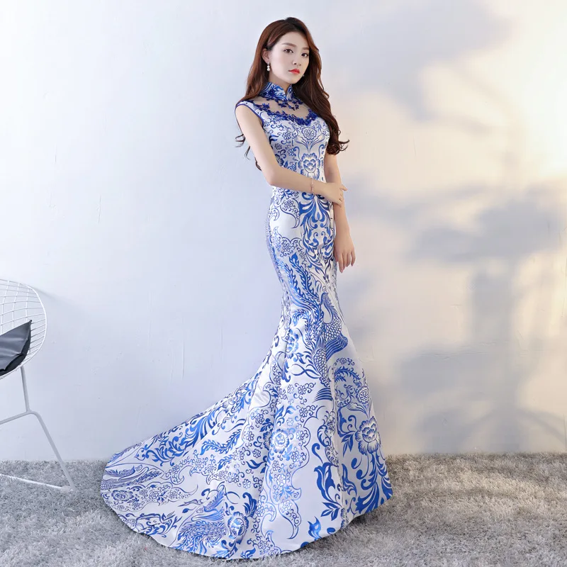 

New Fashion Mermaid Women Evening Dresses Court Train Prom Party Gowns Formal Occasion Vestido De Noche robes de soirée