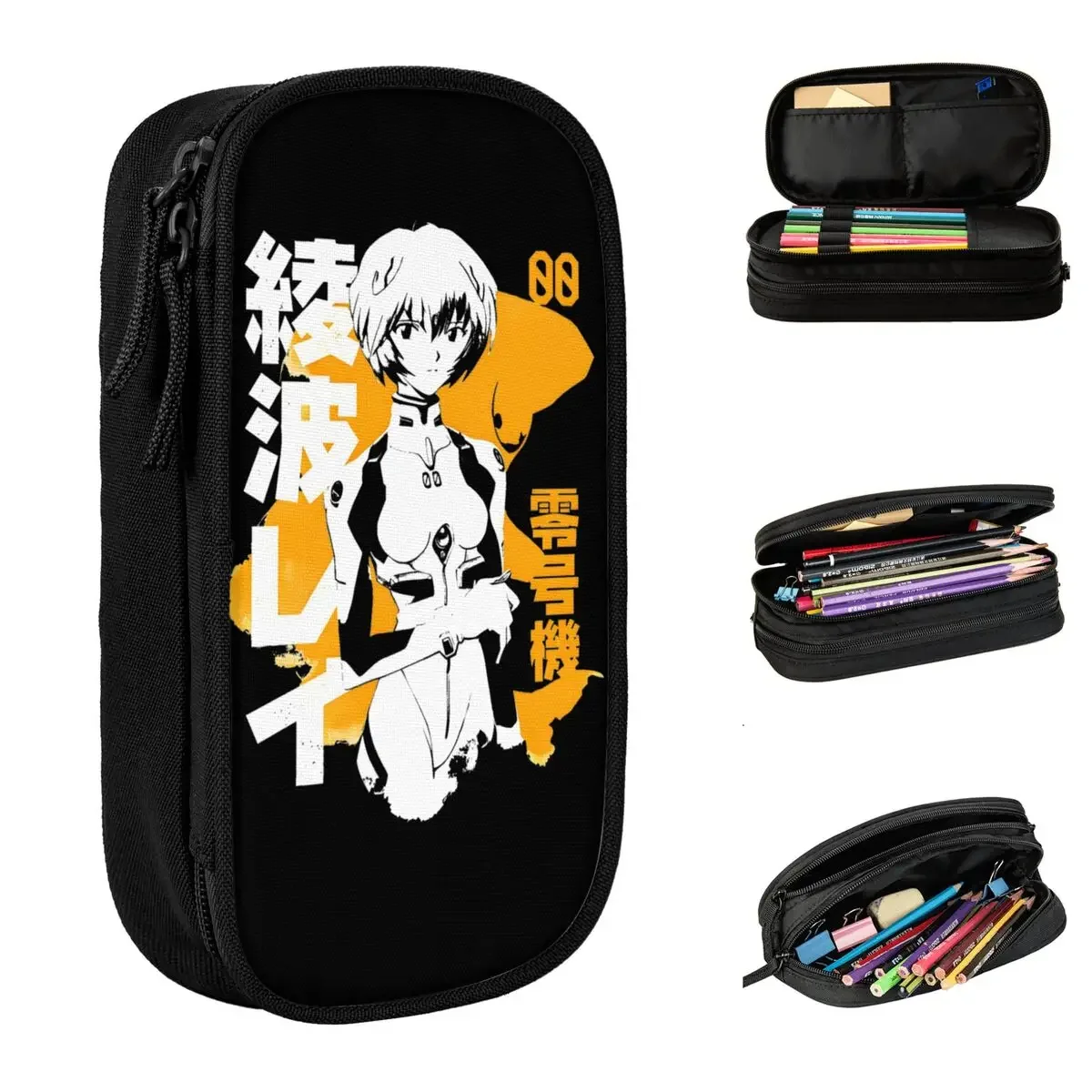 Creative Rei Ayanami Pilot 00 Pencil Cases Pencilcases Pen Box for Girls Boys Large Storage Bag Students School Gifts Stationery