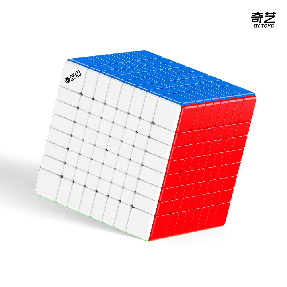 Nuevo Qiyi 8x8x8 cubo magnético eje núcleo magnético de alta gama 8x8 cubo de carreras juguete de rompecabezas especial