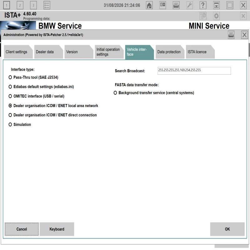 ISTA 4.60.40 Sep 2026 Diagnostic Software Support ICOM ENET K+DCAN OBD Motorrad & Motorcycle Supported One-Click Install Easy