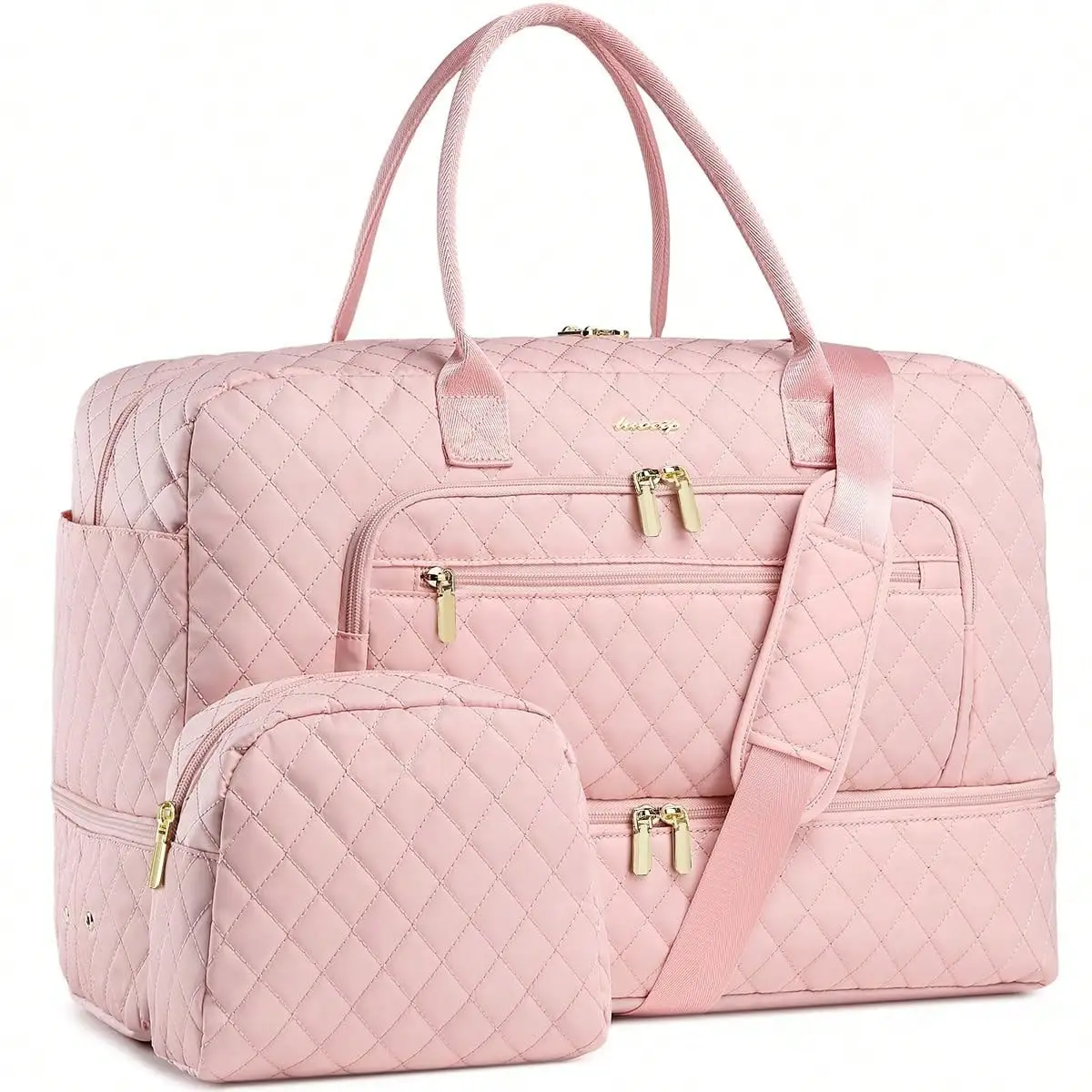 Women Large Travel Duffel Bag, Carry On Weekender Overnight Tote Gym Bag With Wet Pocket, Separate Shoe Compartment & USB Charging Port, Personal Item Travel Bag for Yoga, Sports, Business Trips, Weekend Getaway & Short Vacation Essentials