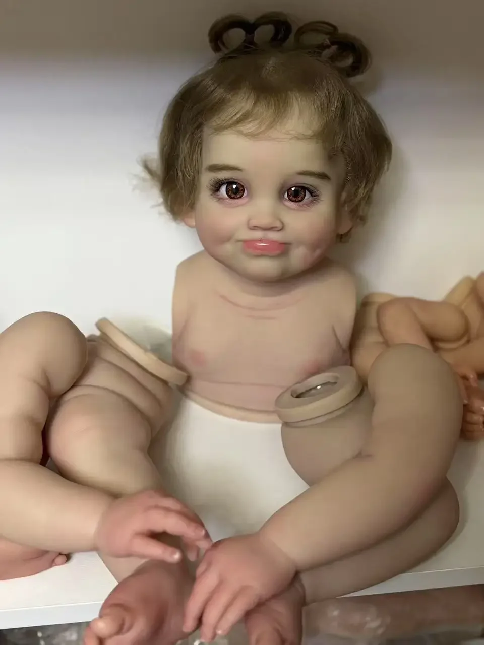 

EGO Customized Limited Supply 28inch Reborn Baby Millicent With Hand-Rooted Hair DIY Part With Connectors