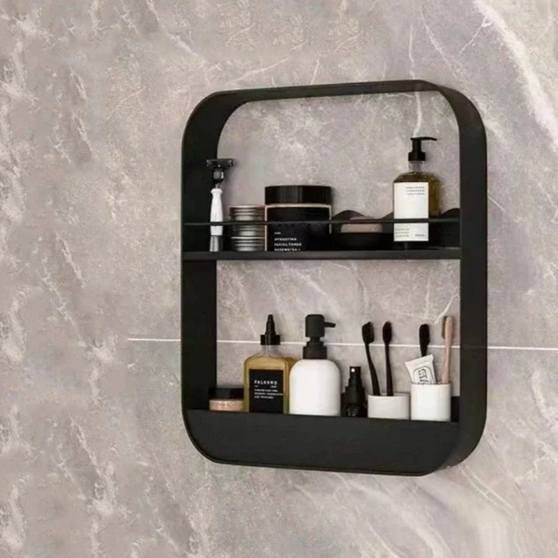 Bathroom Cosmetic Shelf Wall Mounted Multi-layer Storage Rack Punch-Free Storage Box Household Toiletries Cosmetic Storage Rack