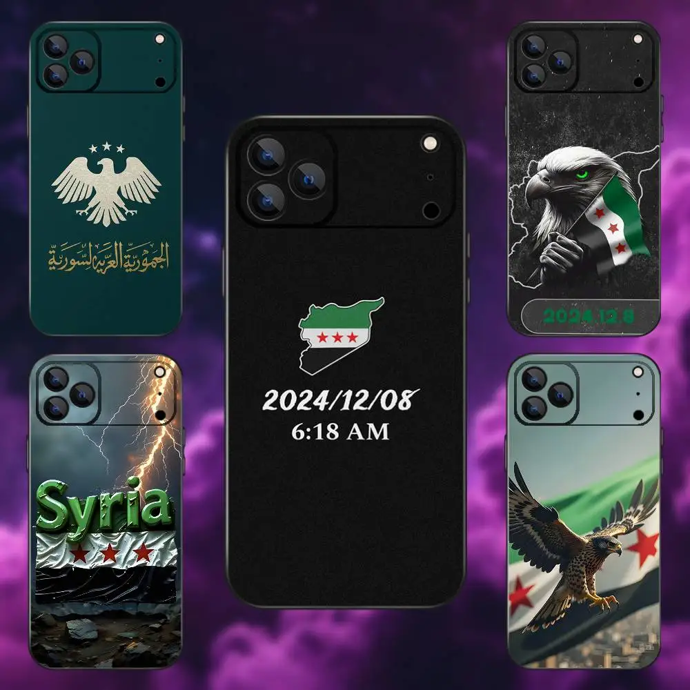 

Green S-SYRIA F-Flag Phone Case For iPhone 17,16,15,14,13,12,11,Pro,Max,Plus,E,Air,Mini Protective TPU Cover