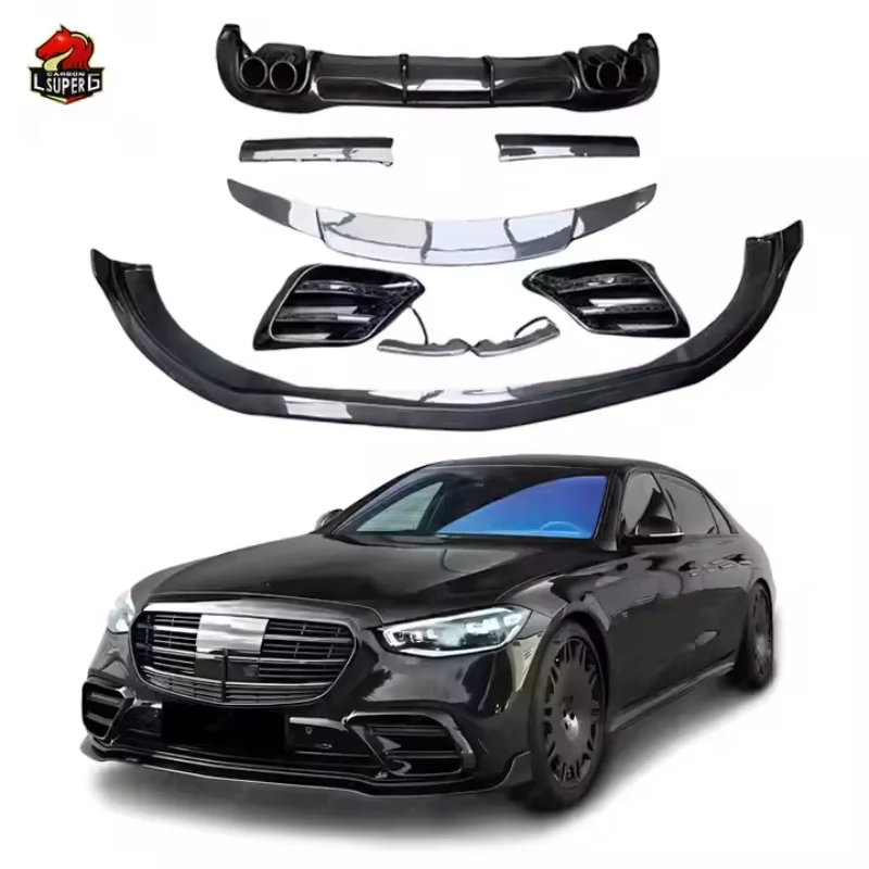 Good Quality Body Kit For Mercedes Benz W223 Upgrade To B Style Front Lip Rear Diffuser Exhaust Tips Spoiler Body Kit