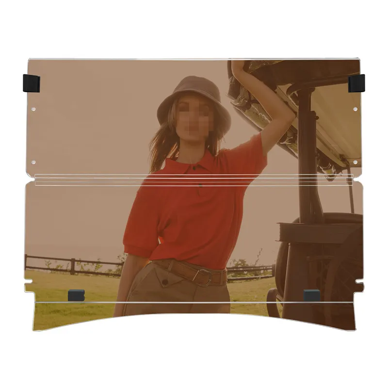 زجاج أمامي قابل للطي من Tawny مقاس 4 مم 5 مم لعربة الجولف EZ GO TXT