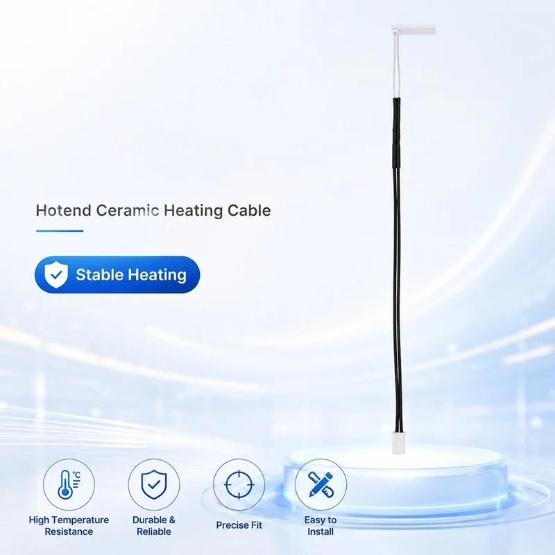 For X Hotend Ceramic Heating Cable Stable Heating and High Temperature Resistance Cable 3D Printer Parts [No.3 Elnic]