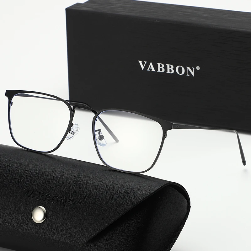 

Vabbon New Men's Anti-Blue Light Glasses Simple Business Fashion Trend Office Women's Non-Prescription Glasses for Travel, Fishing, and Driving, Premium Gift 9030