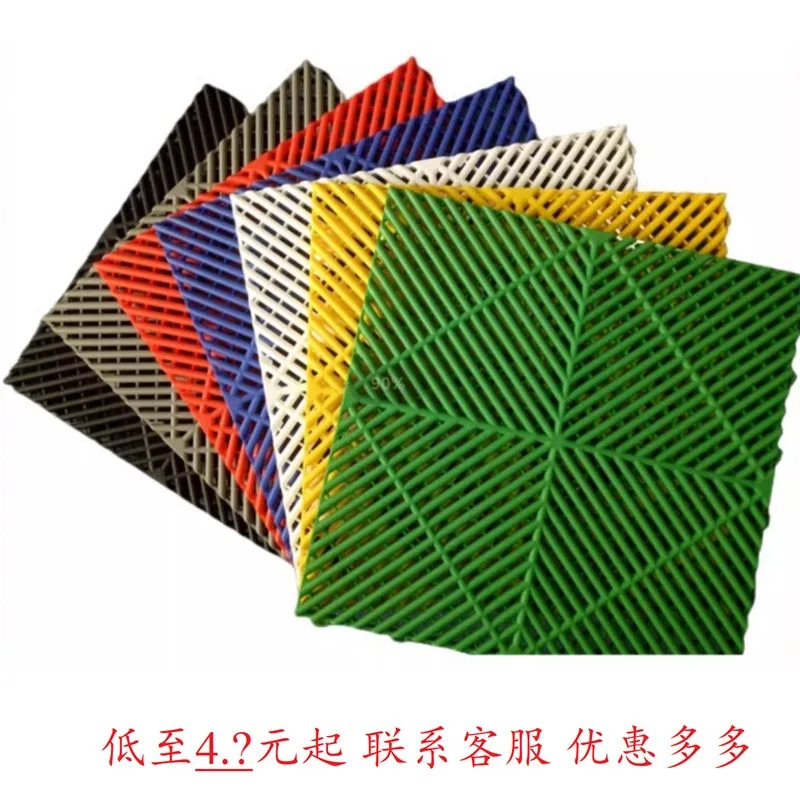 1.8cm car wash room site grid car beauty shop plastic splicing floor drainage grid board floor mat