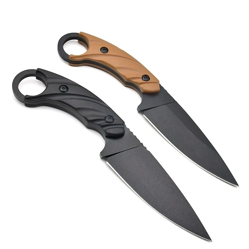 

11968 Straight Tactics Outdoor Camping Survival Knife Sharp Blade 8CR13MOV Portable Knives K Sheath Fruit Self-defense EDC Tools