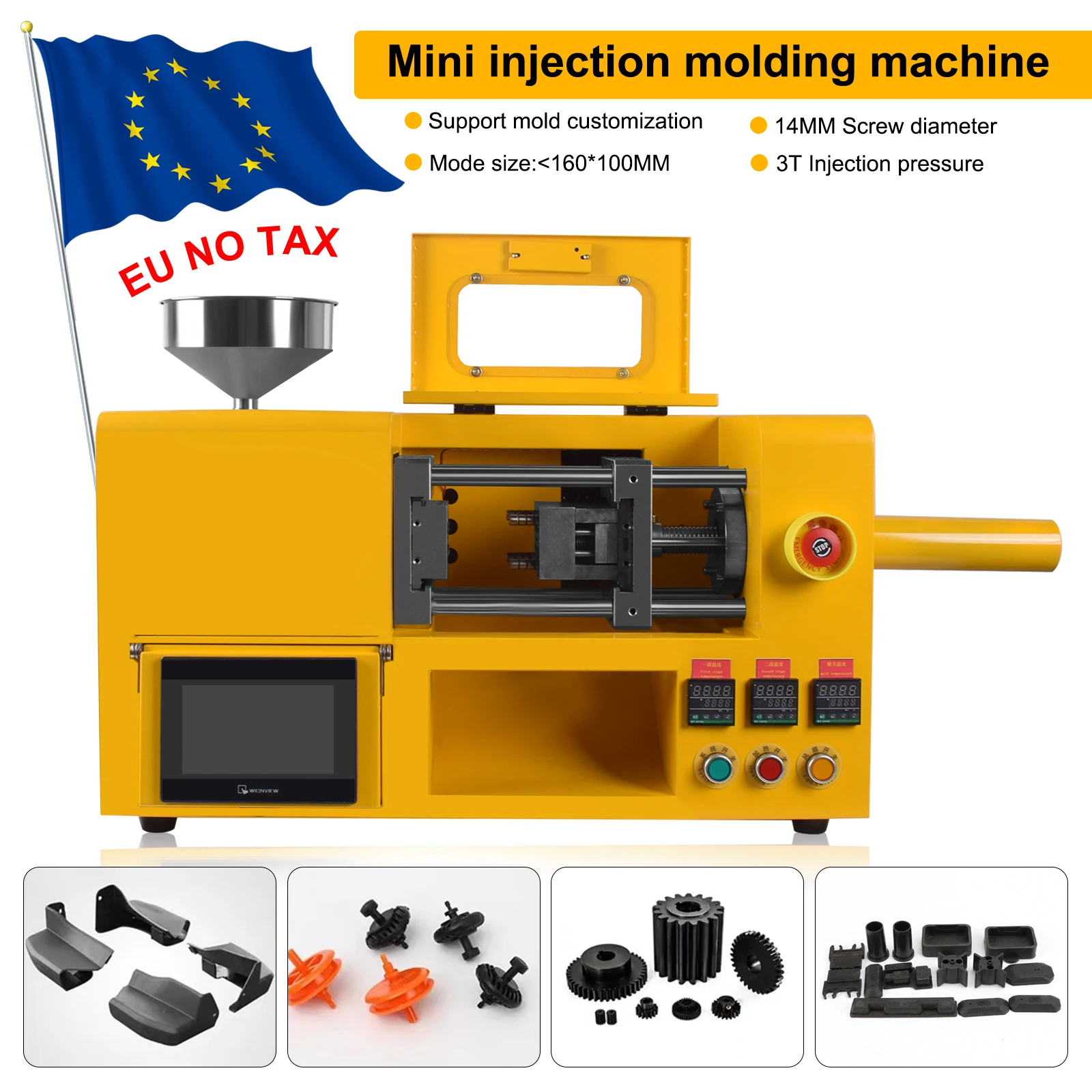 1500W Mini Automatic Injection Molding Machine Dual Engine Support Mold Customization High Precision for Domestic and Industrial