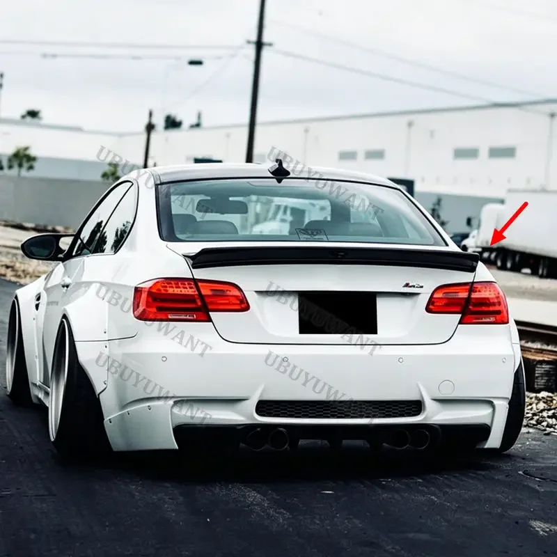 For BMW 3 Series E92 Coupe328i 335i M3 2006-2012 LB Style High-Kick Rear Deck Spoiler Lid Tail Fin Carbon Fiber