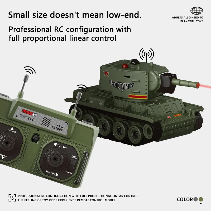 Giocattolo telecomandato da competizione di battaglia multi-giocatore di simulazione a infrarossi con batteria originale per serbatoio di battaglia ultra-mini