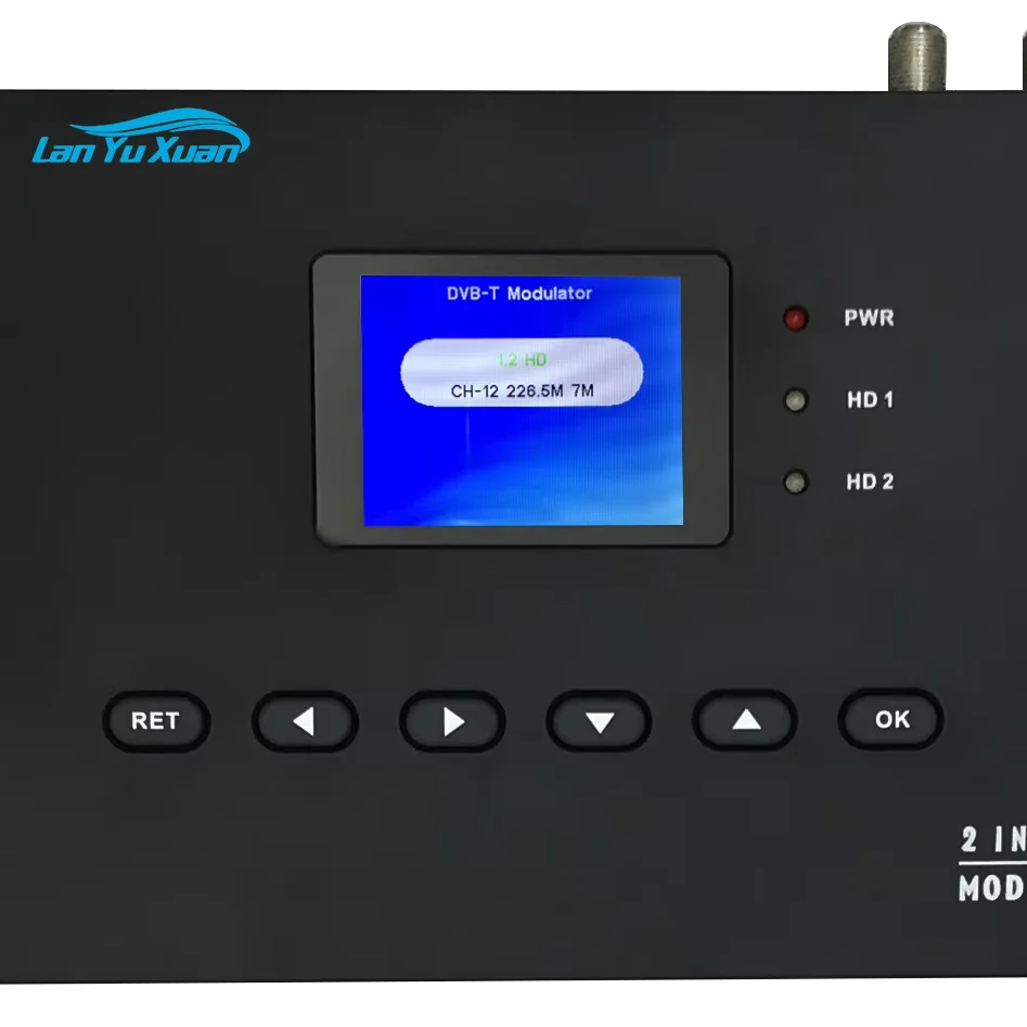 Single Channel H.264 HD Encoder Modulator, HD CVBS to RF DVB-T DVB-C ISDB-T
