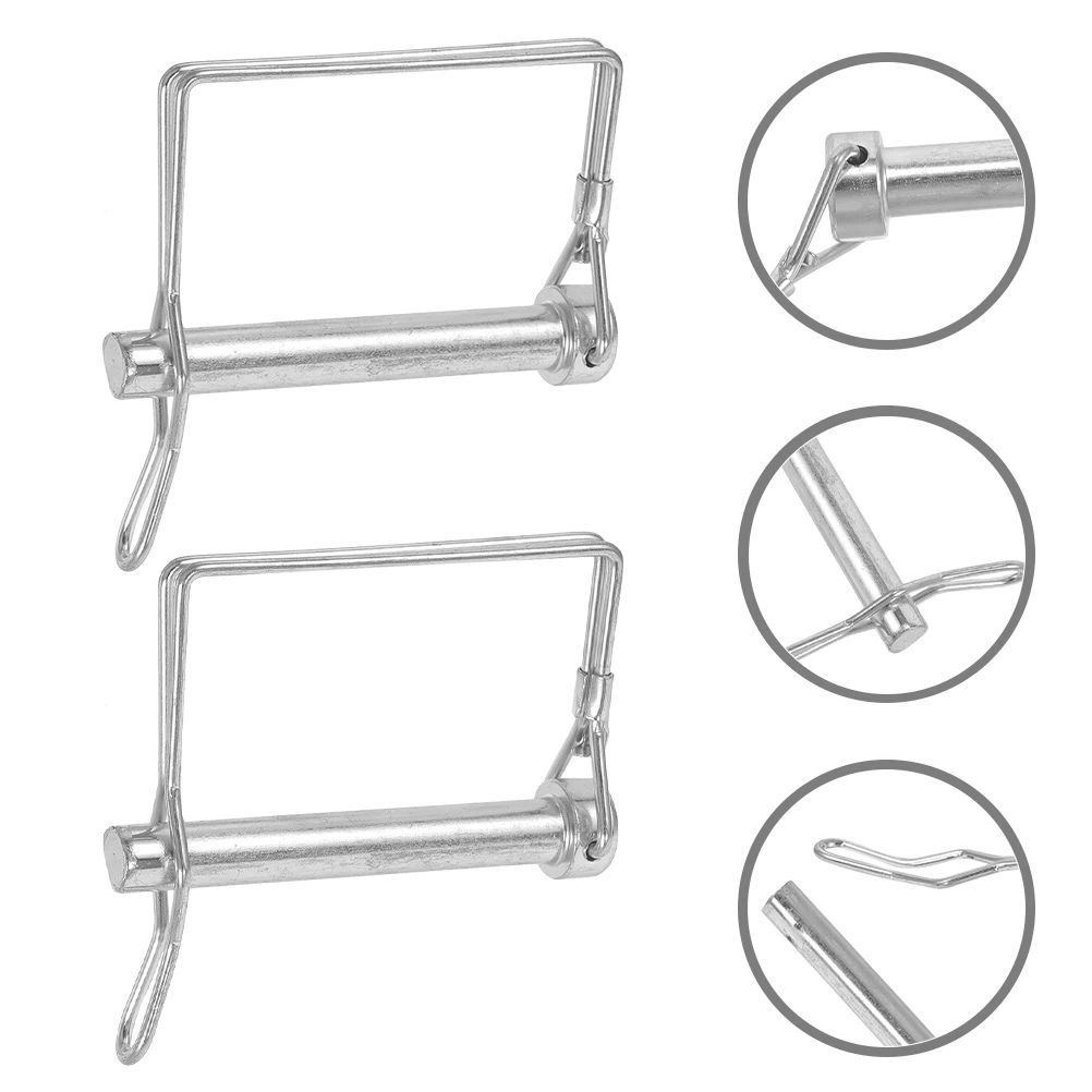 

2pcs Locking Coupler Pin Heavy Duty Trailer Hitch Safety Pin For Truck Boat Gardening Hardware Tow Hitch Pins