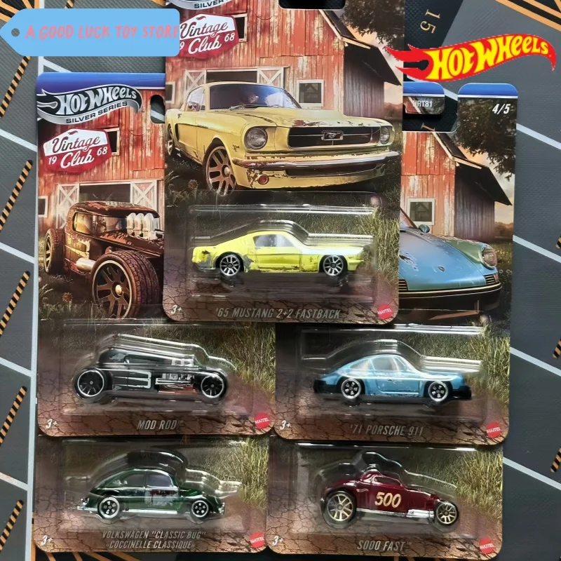 

Модель автомобиля из сплава Hot Wheels Classic Club в стиле ретро — литые автомобили Silver Label Mustang Porsche 911, Volkswagen Beetle, в наличии