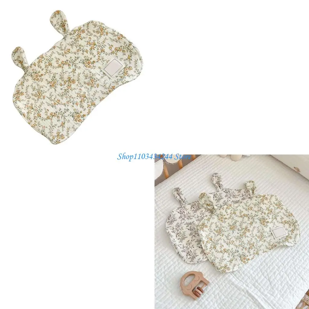 وسادة مسطحة لحديثي الولادة وسادة أطفال متعددة الطبقات وسادة رأس لطيفة على شكل دب للأذن #1