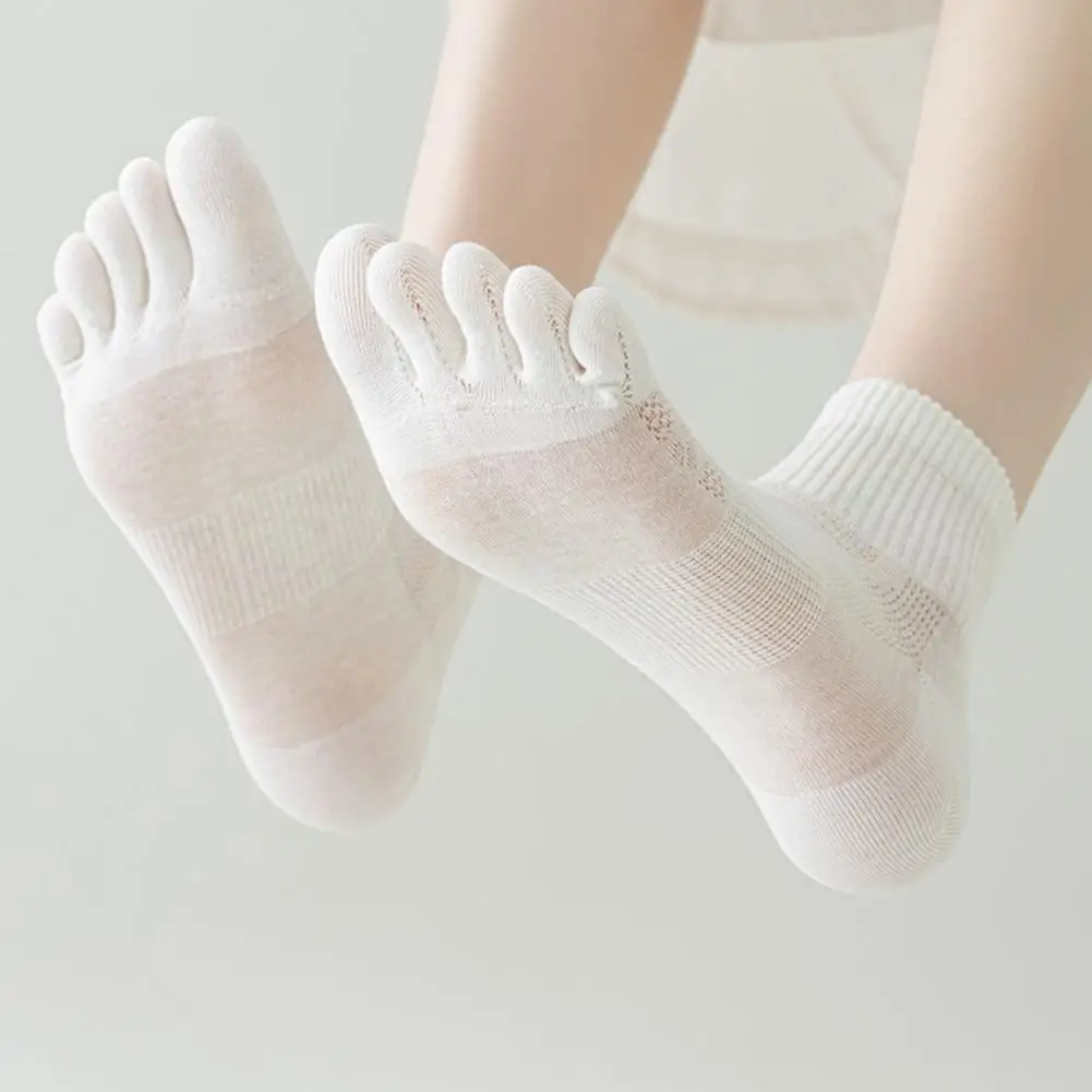 Summer Ultra-thin Breathable Mesh Short Socks For Men Sports Five Fingers Socks Ankle Socks Sweat-absorbing Split Toe