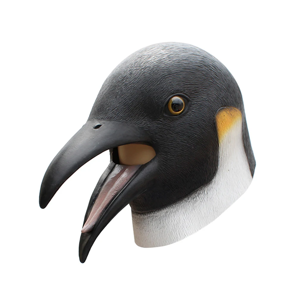 

1Pcs Halloween Penguin Headgear Animal Mask Emulsion Material Breathable Strap for Costume Party Cosplay Dance Festival