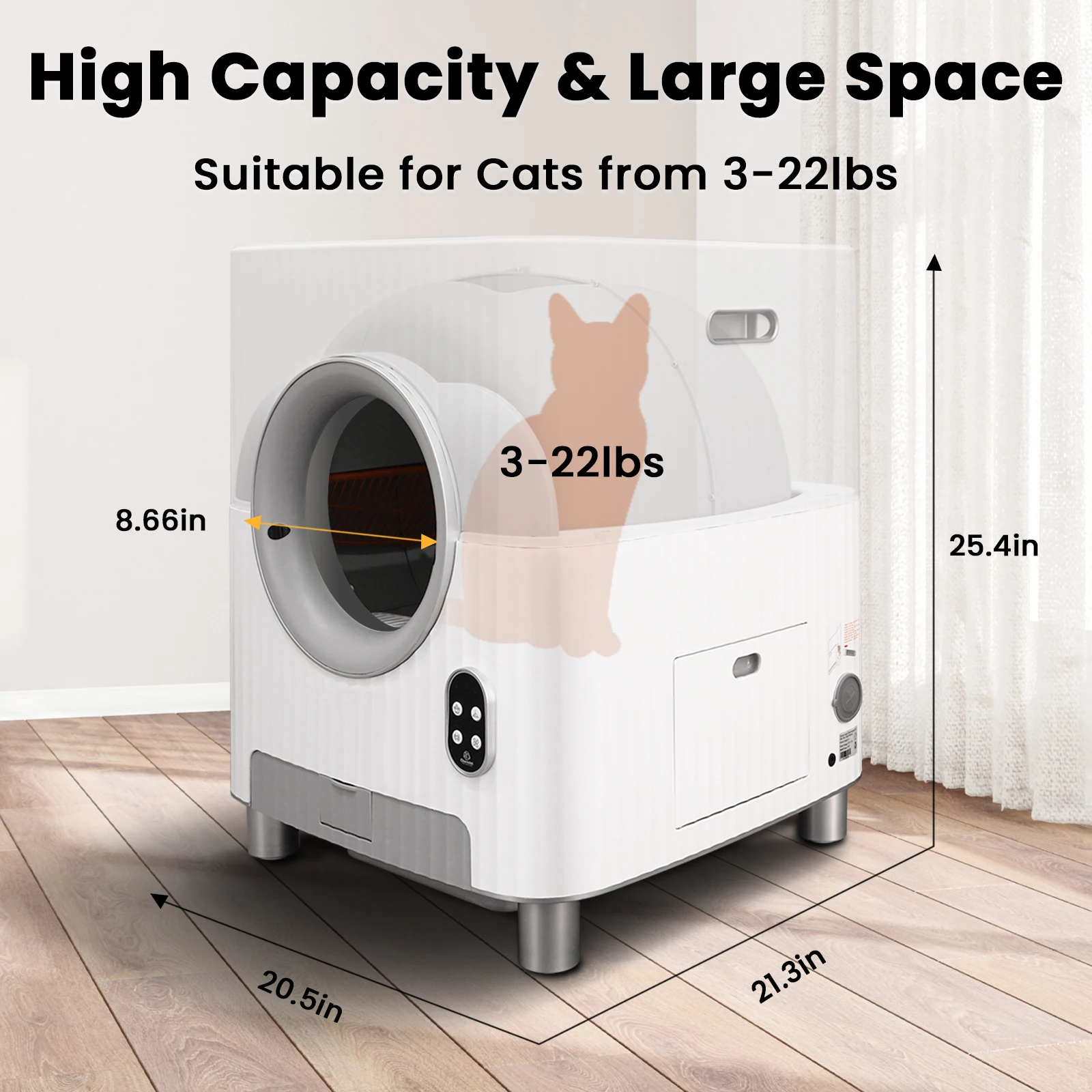 Automatic Smart Self Cleaning Cat  Box  With APP Control Smart Self Cleaning Automatic Cat Toilet