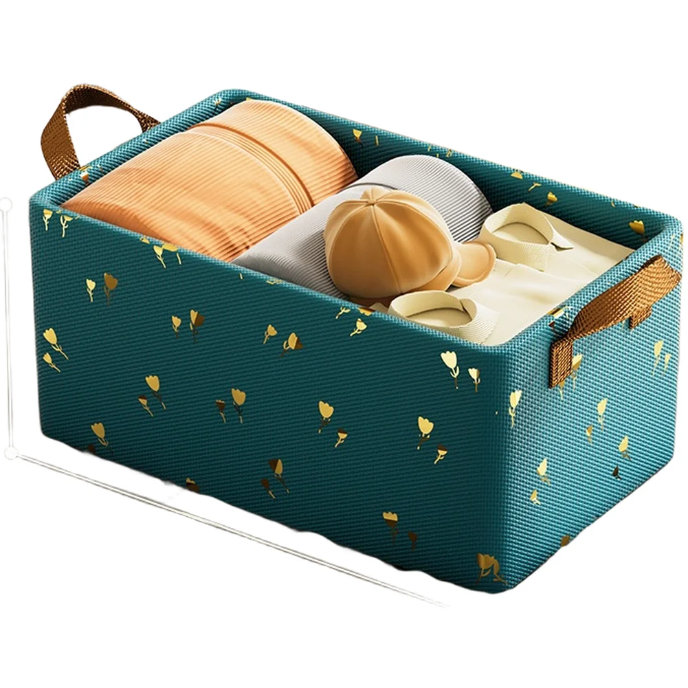 Oxford Fabric Foldable Storage Box with Sturdy Steel Frame for Wardrobe For Clothes Organization and Compact Storage