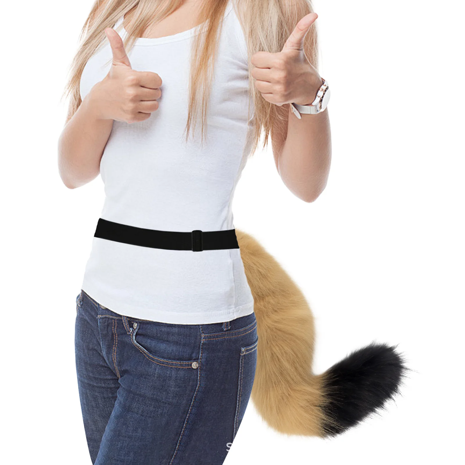 20 colores Anime Animal cola Cosplay disfraces accesorios gato zorro colas de felpa juego de rol fiesta de Halloween accesorios kawaii cola de gato