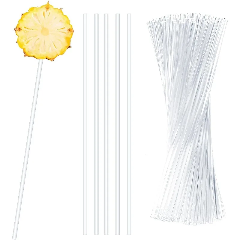 Naxilai 100 Pcs Acrylic Lollipop Sticks 6 Inch Plastic Rods Dowel Rods Cake Pops Stick Round Clear Dowel Rods DIY Projects