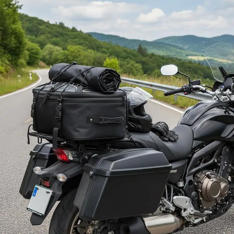 

Free Shipping-Motorbike Rear Luggage Case 22-34L Expandable For Road Trips Outdoor Sports Daily Commuting, Large Capacity Tail Storage Back