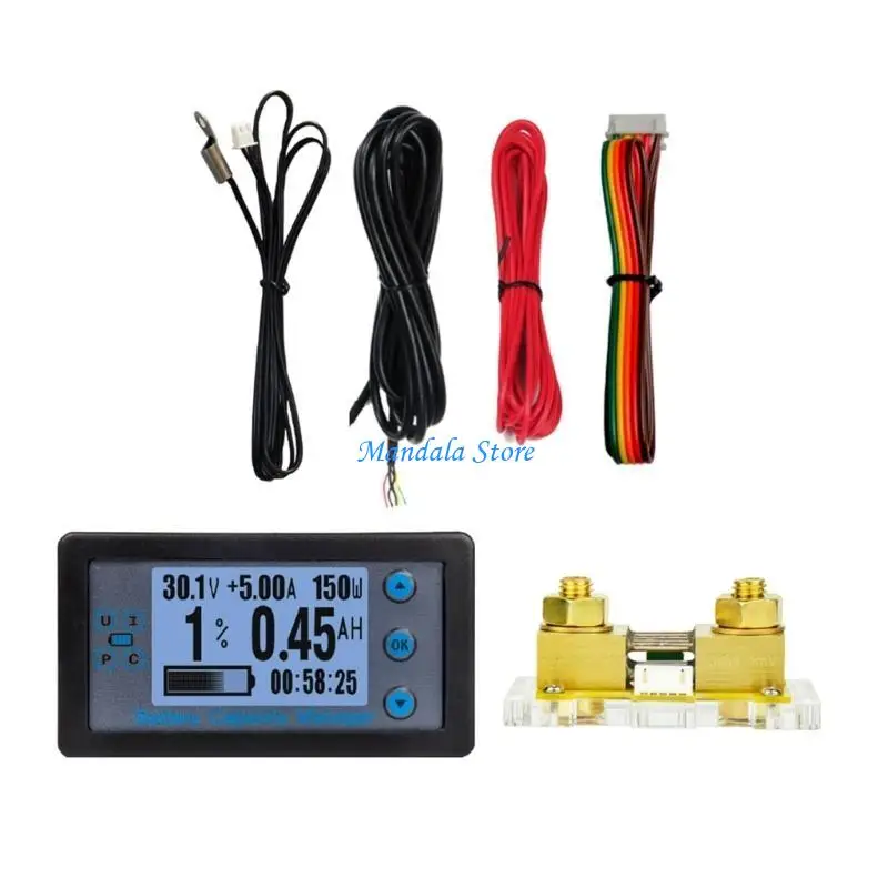 

U2JC Charge-Discharge MultiTester, DC8-120V Voltmeter Coulometer, Battery Monitors Measuring AmpTempPower Capacity