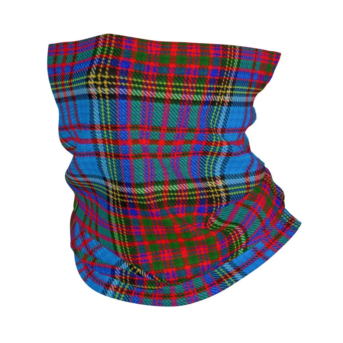 Custom Geometric Plaid Clan Tartan Neck Gaiter Women Men Windproof Winter Bandana Scarf for Hiking