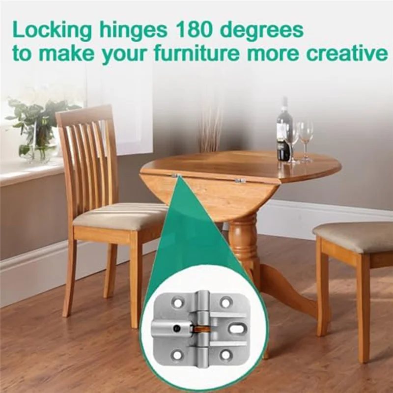

AEE6-Adjustable 180 Degree Hinge, Locking Hinge Folding Hinge, Adjustable Door Hinge, Leaf Table Hinge, 4PCS