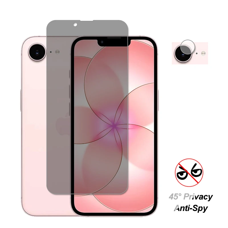 

For iPhone 17e Glass iPhone 17e Screen Protector Privacy Tempered Glass Protective Phone Rear Camera Lens Film For iPhone 17e