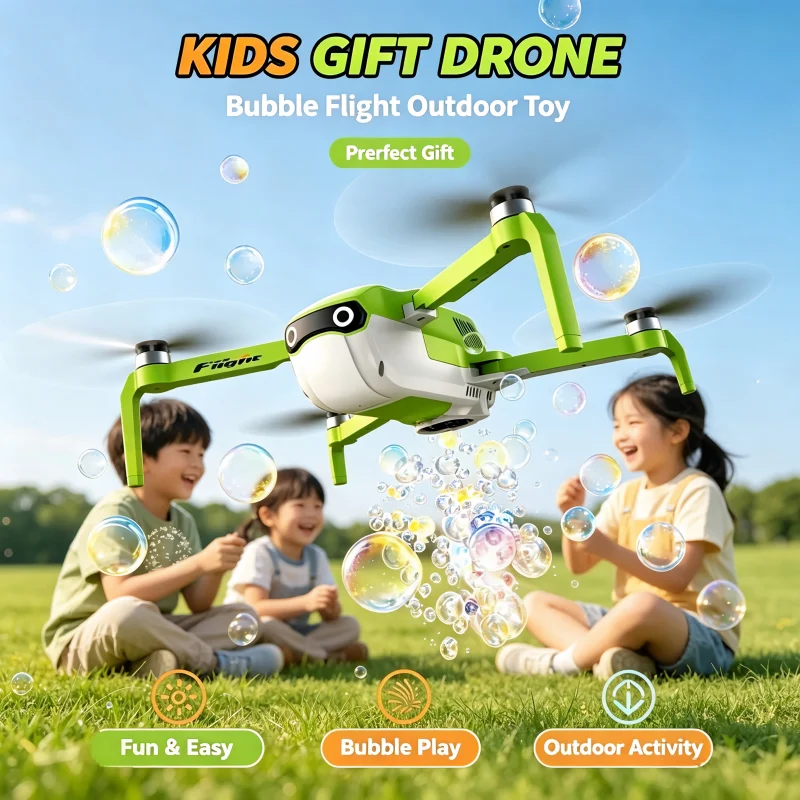 New M8S BubbleDrone Brushless Motor 2.4G Rc Plane Helicopter Quadcopter Bubble Atmosphere Toy Dron RC Toy Best Gift For Kid