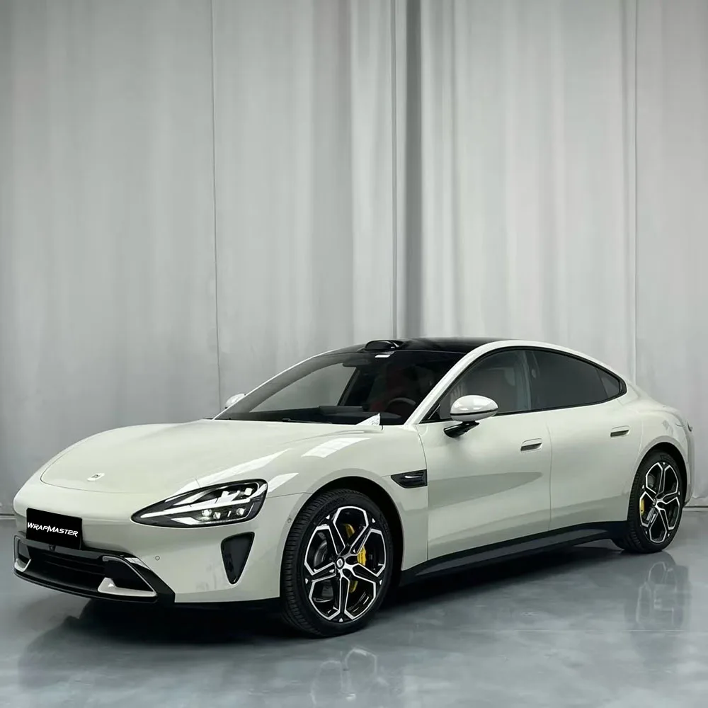 Removable Car Body Film Stretchable Gray Car Wrap Auto Vinyl Premium PET Air Release Easy to Install
