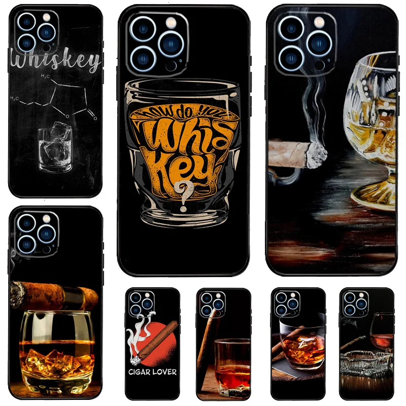 Cigar and Whiskey Case For Samsung Galaxy M12 M32 M52 M15 M35 M55 M31 M56 M36 M16 M06 M13 M33 M53 M14 M34 M54