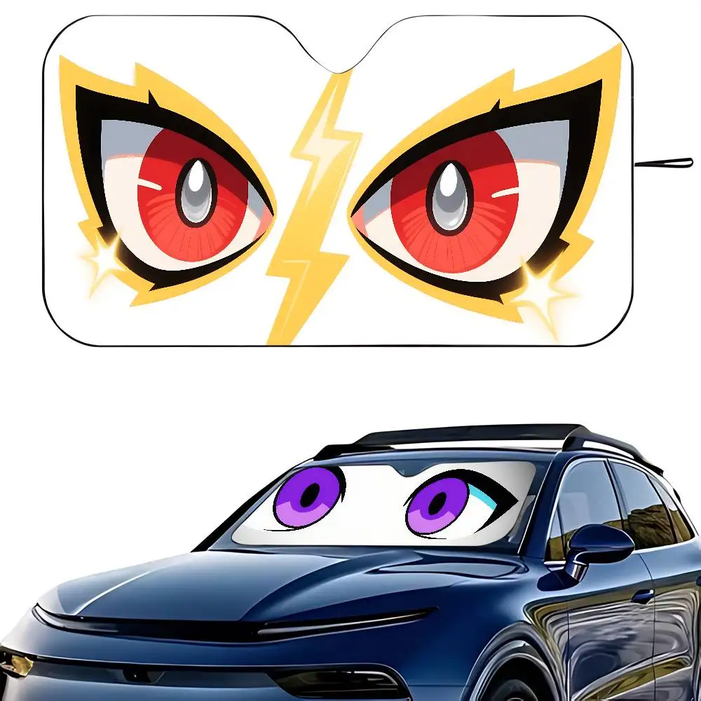 عيون مظلة السيارة الستائر مظلة السيارة يغطي غطاء الزجاج الأمامي العالمي للطي قناع #4