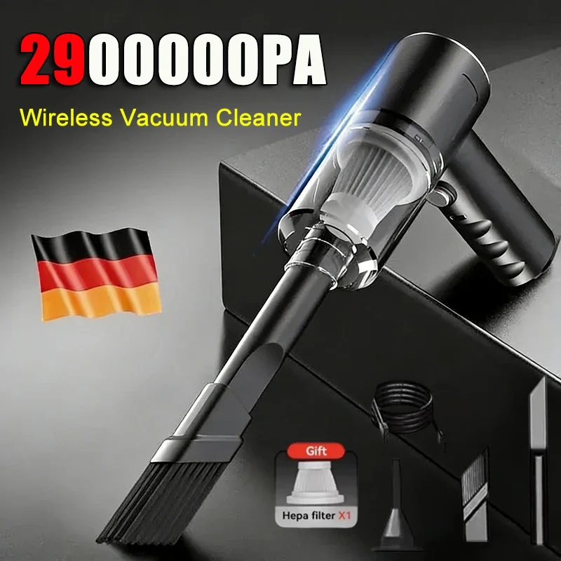 2900000 PA Car Vacuum Cleaner USB Charging Powerful 4 In1 Clean Machine Wireless Blowing Suction Portable Vacuum Cleaner 2026