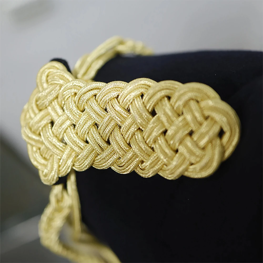Spallina con cordino per spalla Aiguillette Golden Bullion per cerimonia uniforme Abito da sposa Spalline per prestazioni in costume da sposo