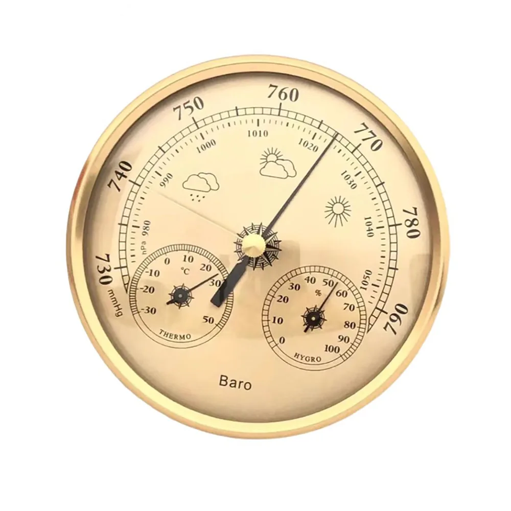 

Multi-Function Pointer Type Temperature Humidity and Barometer Marine Ship Barometer Wall Mounted Atmospheric Pressure Gauge