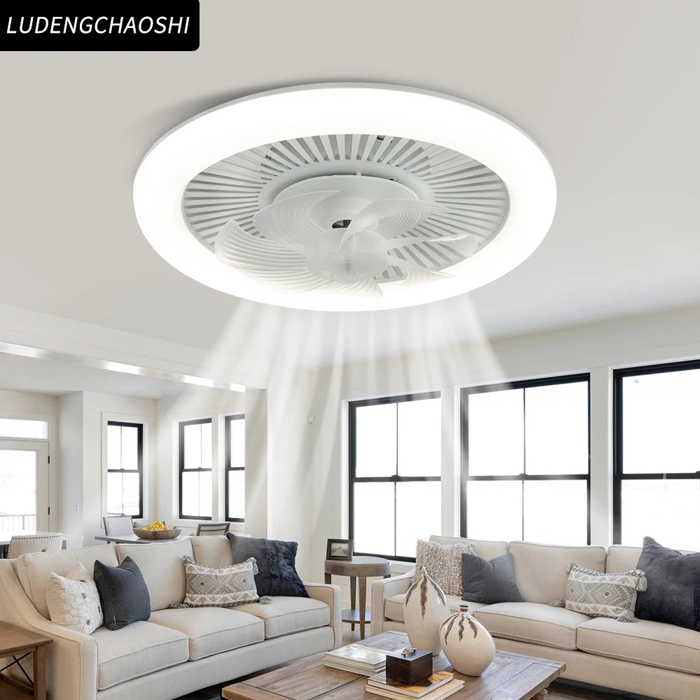 

Ceiling Pendant Light, Reversible DC Motor, with Light，Remote Control, Ceiling Light, 6-speed, Bedroom and Living Room, Lounge
